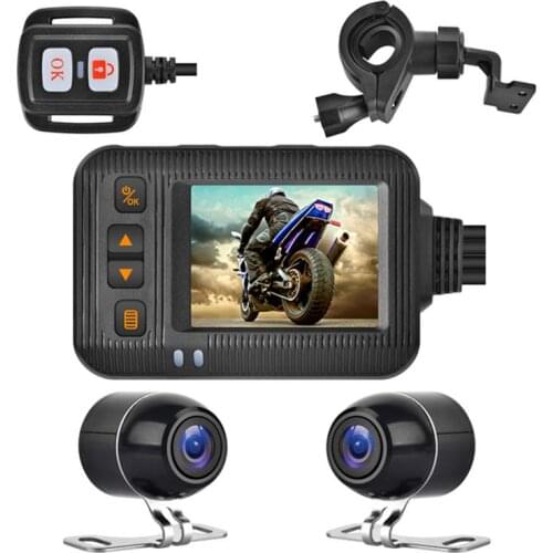 2021 New WiFi Motorcycle DVR Dash Cam 1080P+1080P Full HD Front Rear View Waterproof Motorcycle Camera GPS Logger Recorder Box