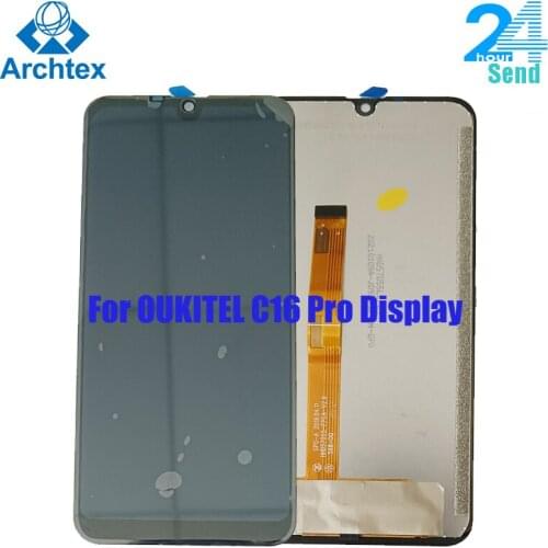 5.71 Inch For OUKITEL C16 Pro LCD Display +Touch Screen Digitizer Assembly Replacement Parts Android 9.0 Waterdrop Screen
