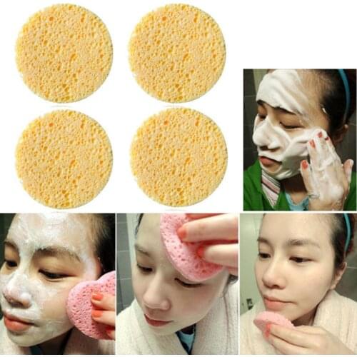 5pcs/10pcs One Time Soft Natural Cellulose Facial Makeup Remover Sponge Compressed Face Wash Cleaning Beauty Makeup Tools