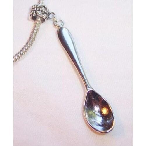 50Pcs Vintage Kitchen Spoon Cooking Utensil Dangle Charm Bead Necklace European Charm Bracelets&Bangles Jewelry Accessories