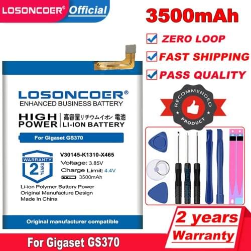 LOSONCOER Top Brand 100% New 3500mAh Battery V30145-K1310-X465 for Gigaset GS370 Cell Phone