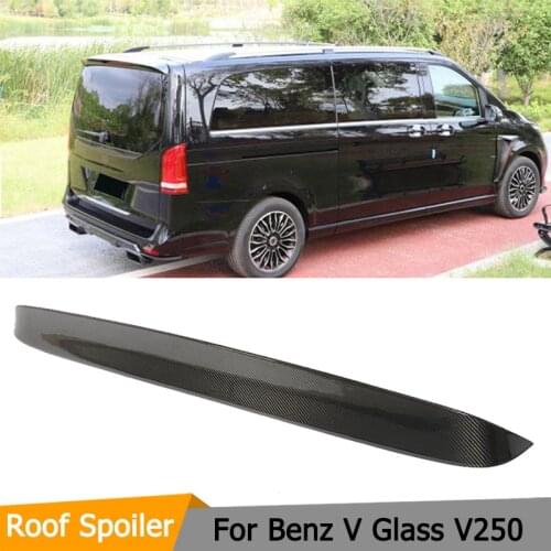 Car Rear Roof Spoiler Wing For Mercedes-Benz V Glass V250 2018 2019 Carbon Fiber Rear Trunk Roof Boot Lip Wing Spoiler