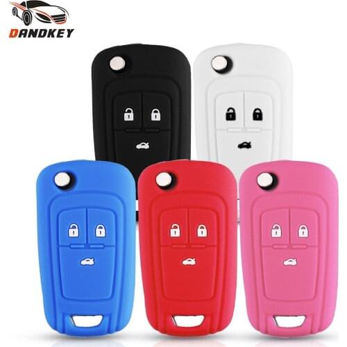 Dandkey Silicone Key Case Cover For For Vauxhall Opel Astra Insignia Zafira For Chevrolet Spark Cruze Orlando Aveo Keyless Shell