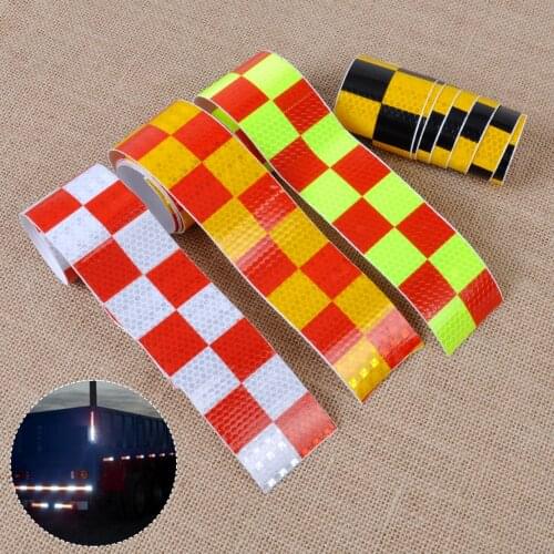 CITALL 5x300cm Chequer Reflective Safety Warning Conspicuity Tape Marking Sticker for Cars Motorcycles Bikes Caution stickers