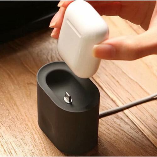 For Apple AirPods 2 1 Silicone Charging Stand Simple Style Plug and Play AirPods Pro Charger Pad All-inclusive Earphone Case
