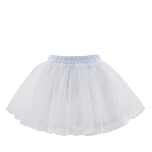 Women Lolita Petticoat white 3 layers Hoopless Maid Dress Pettiskirt TUTU Skirts