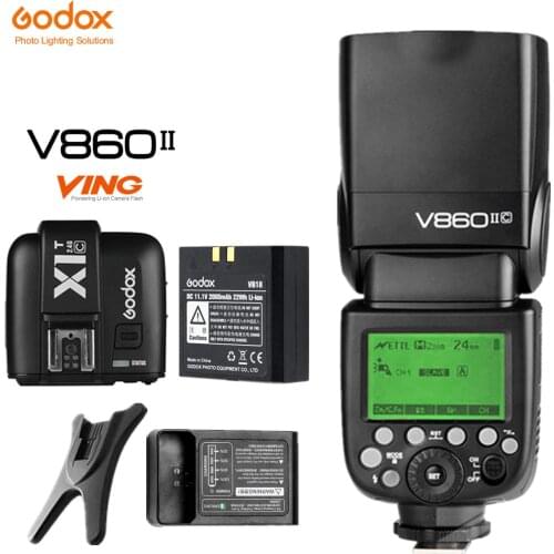 Godox V860II-C TTL Speedlite 1/8000S 2.4G Wireless Li-ion Battery Flash light +X1T-C Flash Trigger Transmitter For Canon Camera