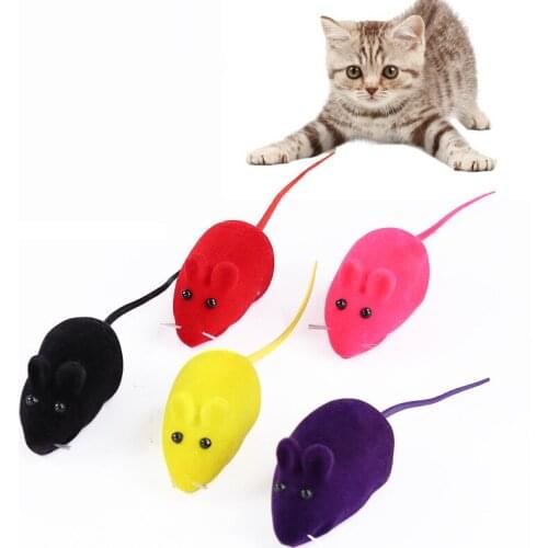 Cat Toys False Mouse Pet Mini Funny Playing Toys Play Activity Plush Rubber Vinyl Realistic Sound Toys Pet Supplies Feather