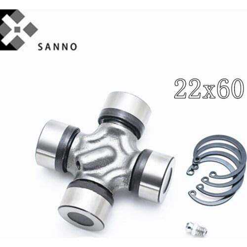 2pcs Cardan universal joint 22x60 size thermostable universal joint high precision center cross bearing for cars auto parts