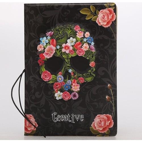 Creative Skull Passport Cover PVC Wallet Bag Letter Men Women ID Address Holder Portable Boarding Travel Accessories
