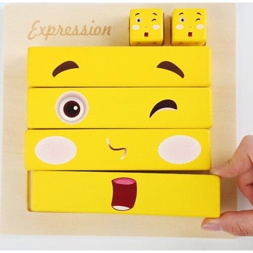 Magic Expression Cube Building Blocks Montessori Educational Toys Logical Thinking Parent-child Gift