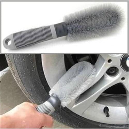 Motorfiets Auto Wiel Wasborstel Plastic Handvat Wiel Velgen Band Wassen Borstel Niet Bekrast Band Lange Zachte Haren Tools