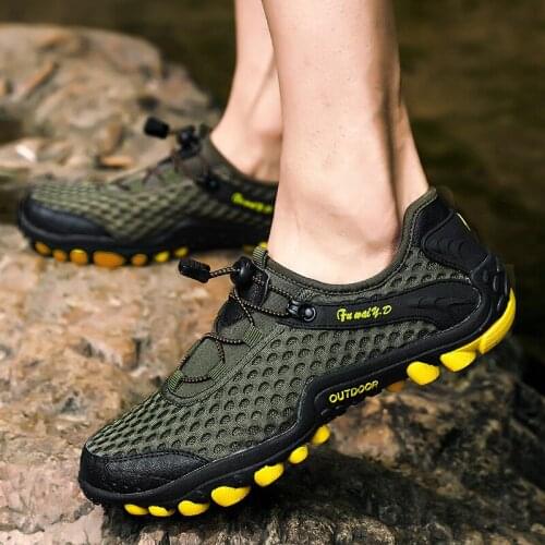 Mens Hiking Shoes Mesh Wear-resistant Outdoor Hunting Shoes Men Sport Trekking Walking Mens Tactical Sneakers