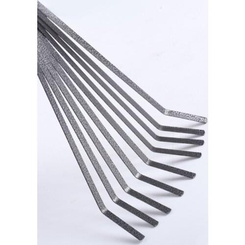 N1HF Garden Hand Rake - 5 Tines Metal Garden Cultivator Rake Small Tiller Tools with A3 Steel Heads for Planting