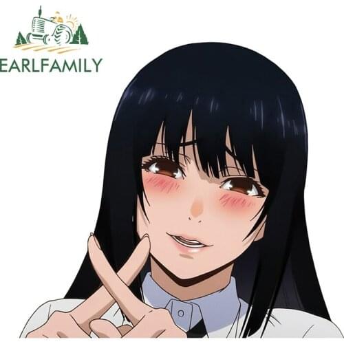 EARLFAMILY 13cm x 9.9cm for Yumeko Jabami Car Sticker Motorcycle Car Bumper Stickers Fashion Fine Decal Vinyl Waterproof Decor