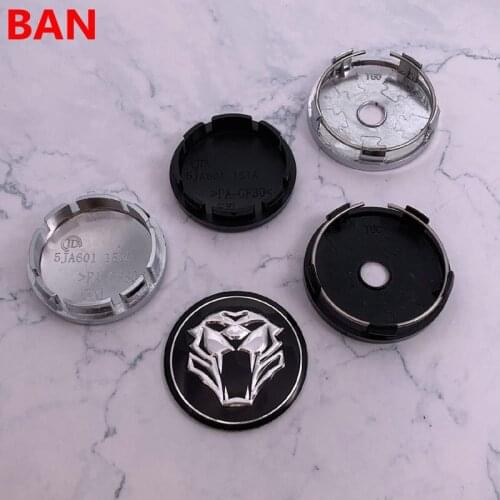 4pcs 56mm or 60mm Tiger logo Car Wheel Center Cap rim Badge dust-proof covers decal refit decoration emblem Creative sticker