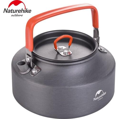 Naturehike Outdoor Camping Pot Aluminum Alloy Ultralight Coffee Tea Pots Hiking Picnic Cookware 1.1L