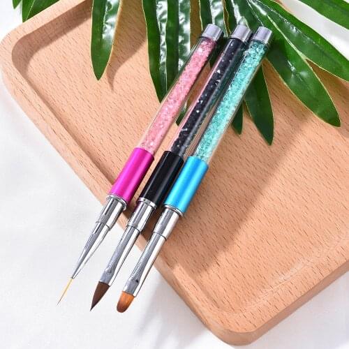 New For Manicure Art Tools Acrylic Powder Acrylic Nail Brush Nylon Nail Art Brush Gel Nail Polish Painting Drawing Design DIY