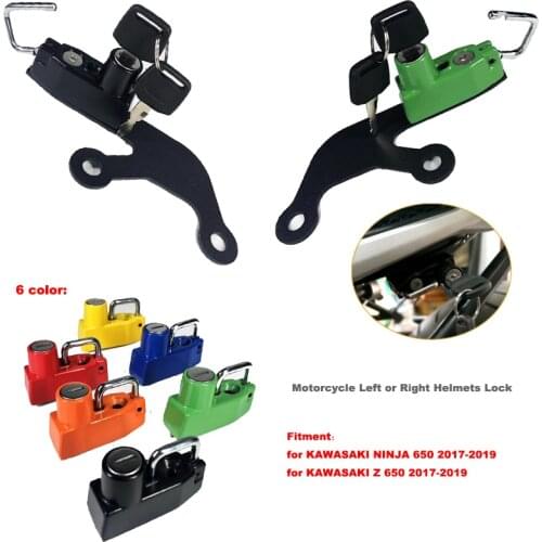 New Motorcycle Helmet Lock For KAWASAKI NINJA/Z NINJA Z 650 NINJA650 Z650 2017 2018 2019 Footrest Frame Ankle Bracket Support