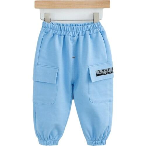 Baby Clothes Boy Sports Pants Toddler Letter Print Trouser Infant Cotton Elastic Waist Pants Newborn Girl Casual Trousers 0-4Y