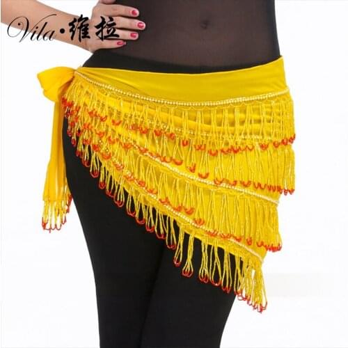 High quality New Women Belly Dance Heavy Beaded Waist Chain Stage Performance Hip dancing Scarf