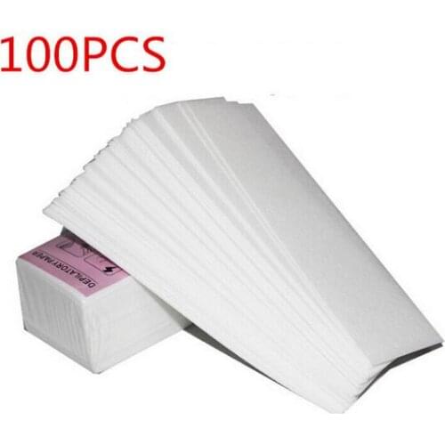 100 pcs pack Professional Hair Removal Tool Depilatory Paper Nonwoven Epilator Women Wax Strip Paper Roll Waxing Smooth Legs
