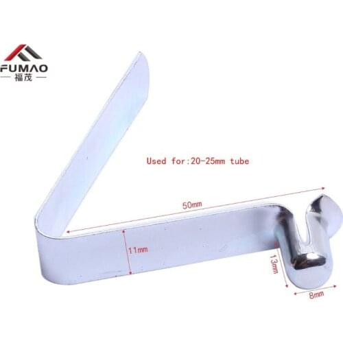 Manufacture Carton steel v button clip, cheap v spring clip, v clamp fittings /tube mounting clip used for 20-25mm tube
