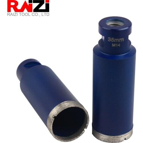 Raizi 1pc Metal Bond Thin Wall Diamond Core Drill Bits 1-3/8" 35 mm For Marble stone Granite Glass Tile Stone