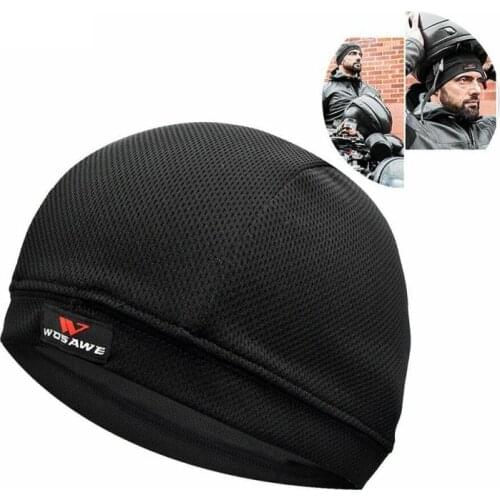 2020 Black Comfortable And Cool Motorcycle Bicycle Helmet Inner Liner Hat Moisture Wicking Cooling Quick-drying Cap Car Styling