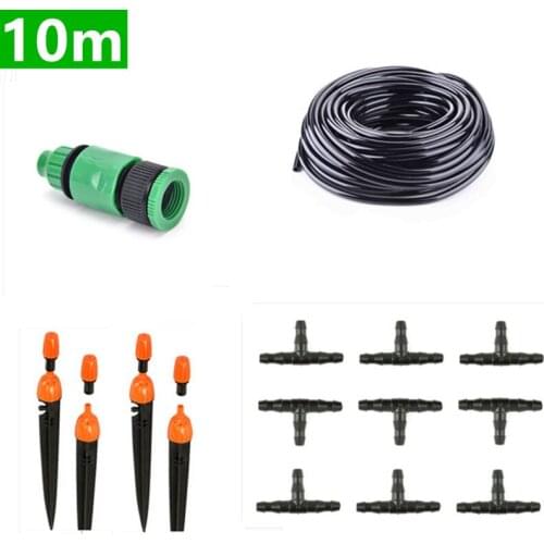 10m Diy Micro Drip Irrigation System Misting Sprinkler & Dripper Plant Self Watering Garden Veranda Water Irrigation Kits Bb04