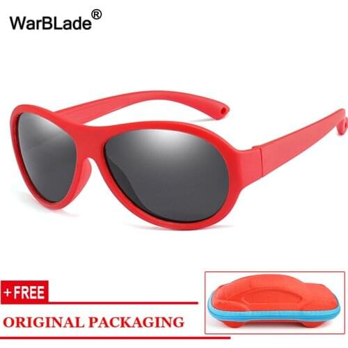 WBL Fashion Kids Polarized Sunglasses Girls Boy Children Sun Glasses Silicone Safety Baby Glasses UV400 Shades Eyewear With Case