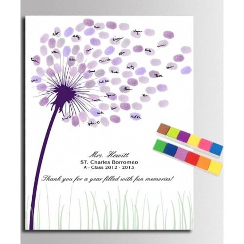 Wedding Guest Book Fingerprint painting Communion Baby Shower Party Wedding Gifts for Guests baby shower Canvas painting poster