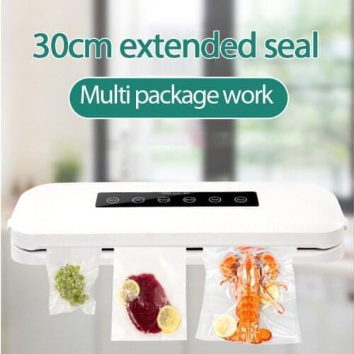 Kitchen Vacuum Food Sealer 220-240V Automatic Commercial Household Food Vacuum Sealer Packaging Machine Include 10Pcs Bags