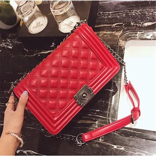 Women bag 2020 New Korean Fashion Casual Plaid Chain Shoulder Messenger Bag Brand Designer Crossbody Bag purses and handbags sac