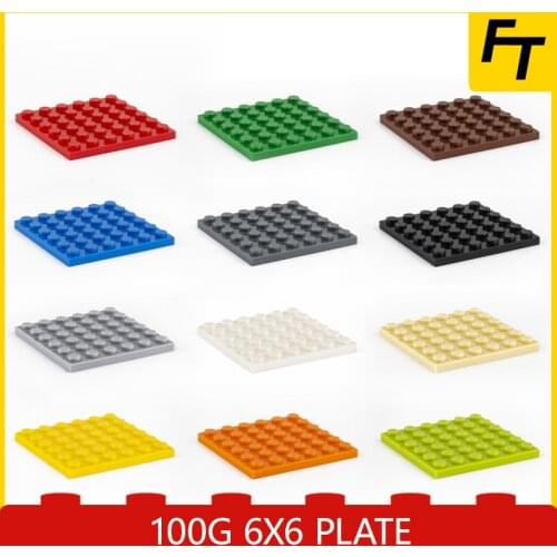 100g Small Particle 3958 6x6 Plate Brick Building Block Bottom DIY Parts Buildmoc Compatible Assembly Particle Creative Gift Toy