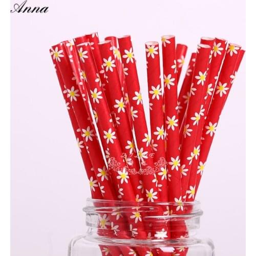 25pcs Paper Drinking Straws StripeParty Wedding Decoration Kids Birthday Baby Shower Christmas Supplies