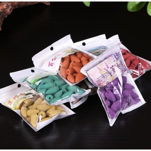 45pcs/bag Natural Tower Incense Cones Sandalwood Air Purifying Backflow Incense Air Freshener Home Bedroom Toilet Decor Home