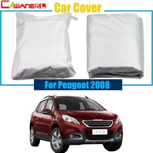 Cawanerl Car Cover Sun Snow Rain Resistant Cover Anti UV Protector Cover Dustproof For Peugeot 2008