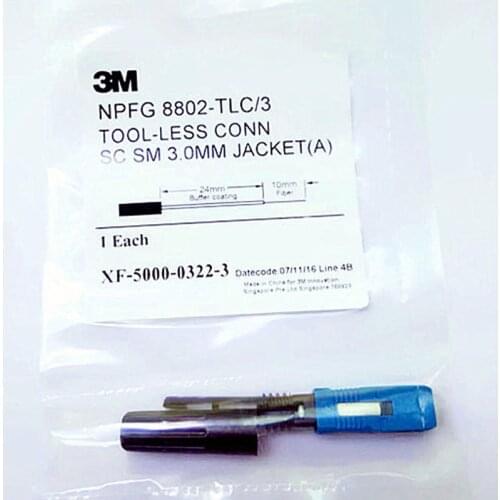 Free shipping 10PCS Original 3M8802-TLC/3 SC UPC Fiber Optic Singlemode Fast Connector Embedded Optical fiber quick Connector