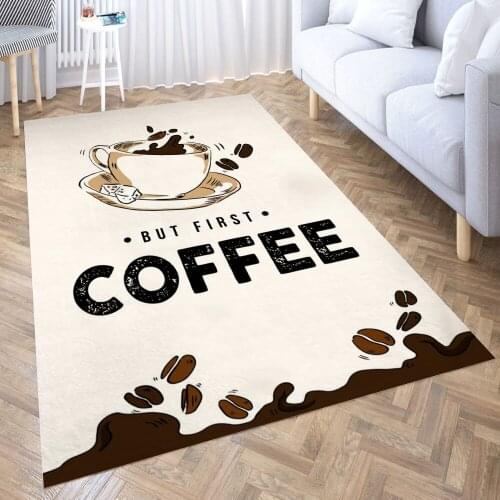 Coffee Carpet for Living Room 3D Anime Cartoon Rug Gamer Teen Room Bedside Lounge Rug Kids Children Floor Mats