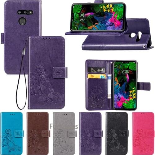 For LG G8 Tthin Q case PU Leather + TPU Wallet Phone case For LG G8 Tthin Q cover Stand Card Holder Slots Silicone Cover