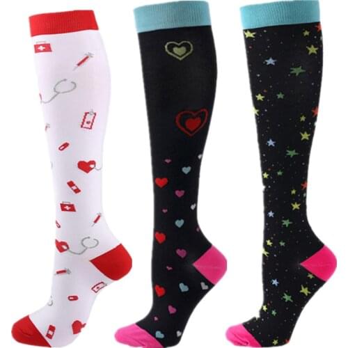 Compression Socks Men Women Best Graduated 20-30 Mmhg Profession Nursing Socks Running Flight Travel Outdoor Hiking For Athelete
