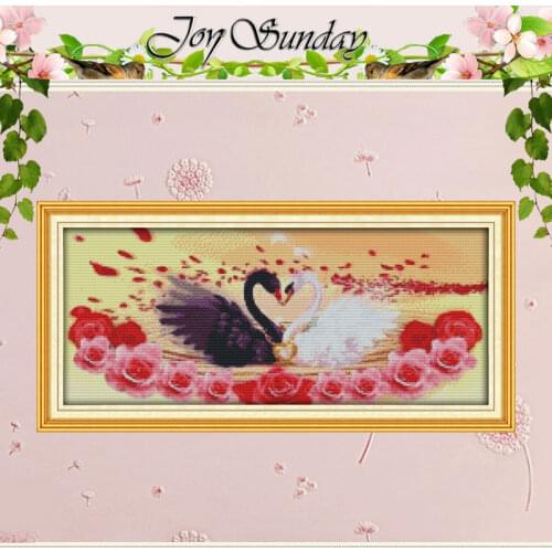 Swan Couples Patterns Counted Cross Stitch 11CT 14CT Cross Stitch Set Wholesale Animals Cross-stitch Kits Embroidery Needlework