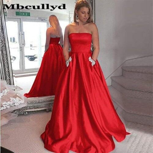 Mbcullyd Strapless Prom Dresses Long 2020 With Shining Crystal Formal Evening Dress Party Gowns For Women Vestido formatura
