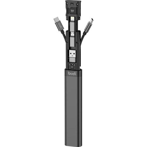 BUDI Smart Adapter Card Storage Data Cable USB Box Universal for iPhone Xiaomi Huawei Protable Phone Supplies BUDI Cable Storage