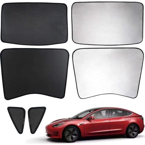 Model 3 Sun Shades Car Sunroof UV Rays Protection Window Shade for Tesla Model 3 Half Covered Rear Sunshade Type with Free UV an