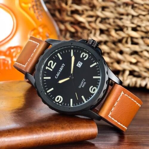 Reloj Hombre Watches Men Top Luxury Original Brand Cagarny Sport Watches Men Fashion Wristwatch Waterproof Male leather Watches