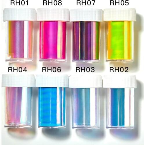 MEET ACROSS Aurora Glassine Set With Nail Rhinestone Glue Nail Foil Sticker Strong Adhesive Glue For Crystal Jewelry Nail Decor