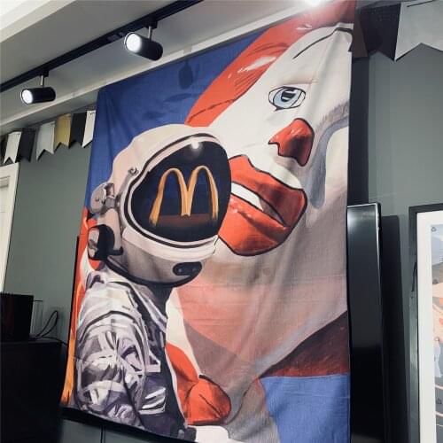 M Astronaut Tapestry Wall Hanging Bohemian Beach Mat Polyester Yoga Mat Home Bedroom Art Carpet Astronaut Wall Tapestries