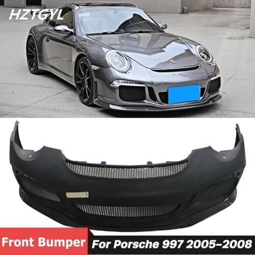 Unpainted FRP Or Half Carbon Fiber Material Front Bumper For Porsche Carrera 911 997.2 Upgrade GT3 RS Style 2005-2008